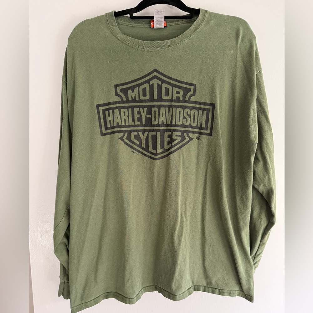 Harley-Davidson Olive Green Long Sleeve Tee